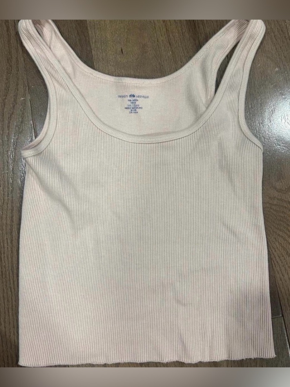 Brandy Melville pale pink ribbed tank